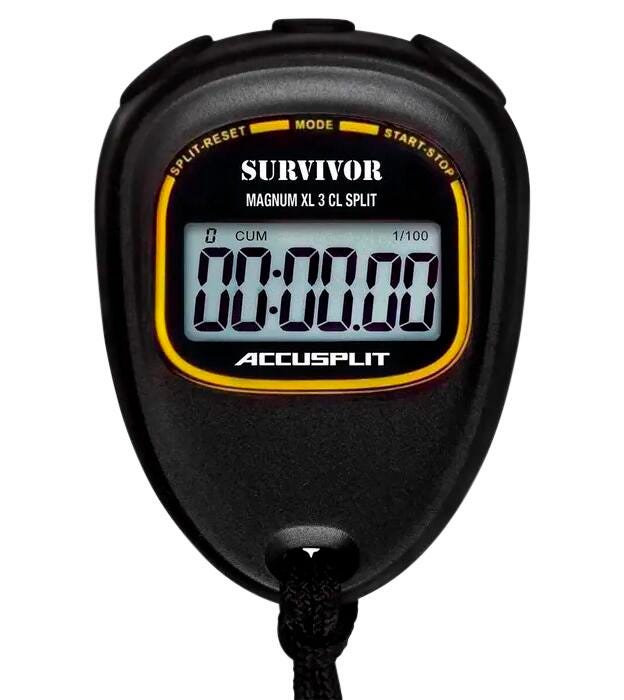 Accusplit S3CL Survivor III Stop Watch, Black, Item Number 025220